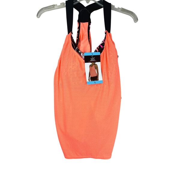 ZeroXposur Other - ZeroXposur 2-in-1 tankini and shorts swim set in Seashell, size L NWT